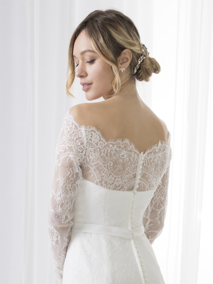 Splendido abito da sposa in chiffon  - S466 